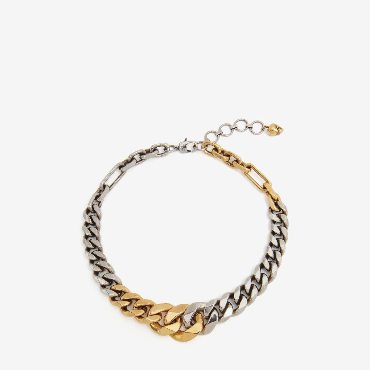 Alexander McQueen Women's Silver Chain Choker (Brass)